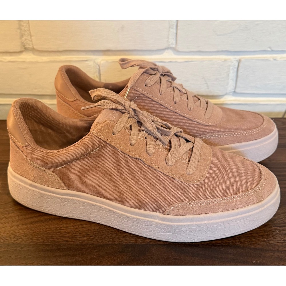 Kizik Prague Hands-Free Sneaker Dusty Rose Pink Canvas Suede Womens 10W Adaptive